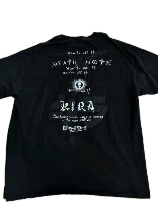 Vintage Y2K Ripple Junction Death Note T-shirt Tee XL Black Ryuk Anime Manga 00s - Picture 2 of 9